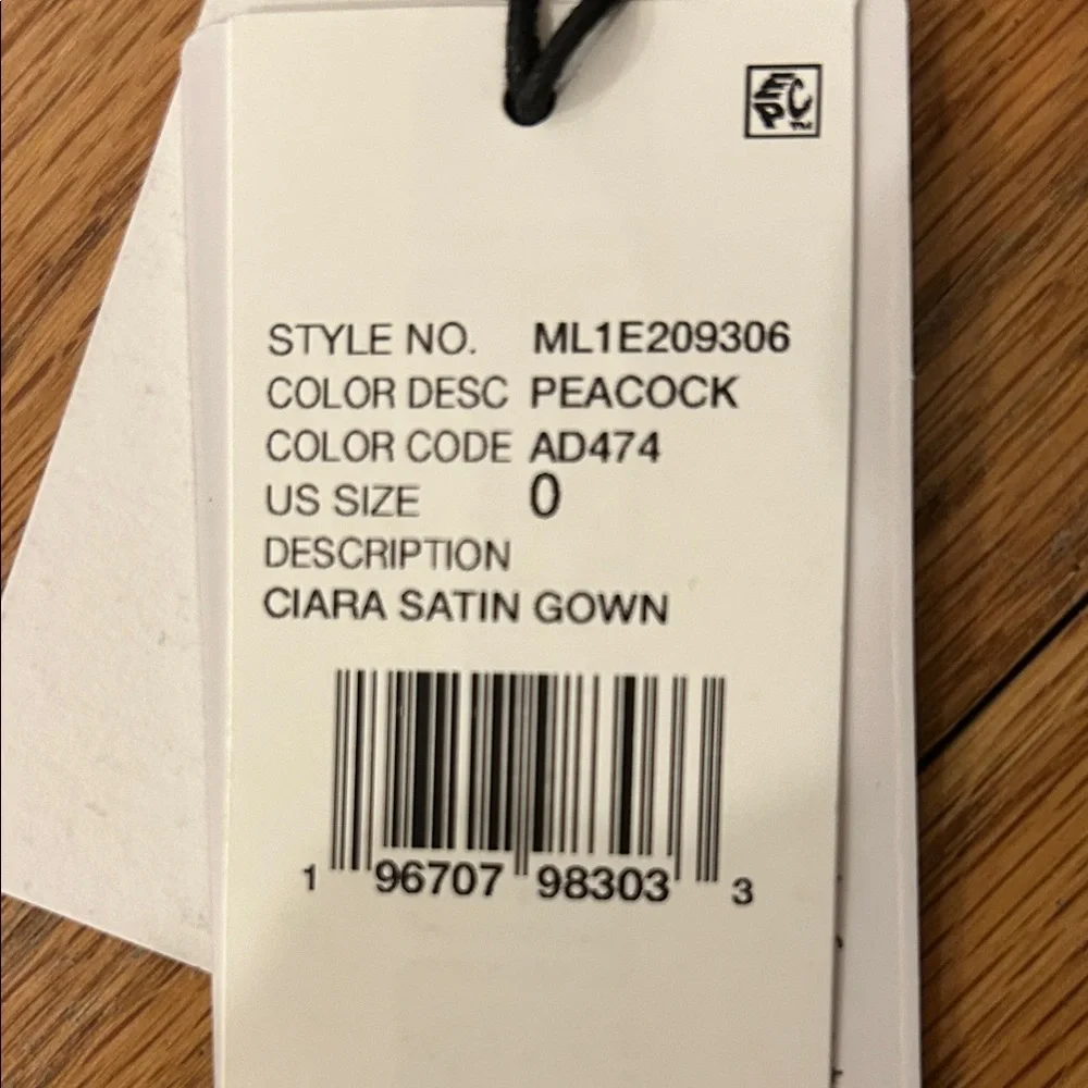 NWT Liv Foster Ciara Satin Long Gown (Size 0) - Picture 11 of 11